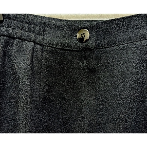 Talbots Petites 6 Classic Black Pleated Lined Pencil Skirt 100% Worsted Wool - Picture 5 of 8